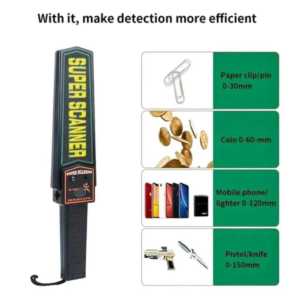 SUPER SCANNER HAND HELD SECURITY METAL DETECTOR