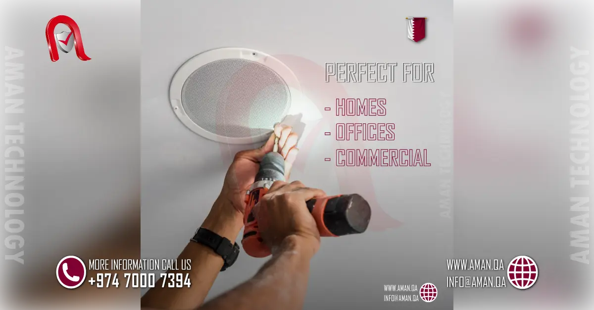 Best Ceiling Sound System Installer in Qatar: Aman Link Security Systems