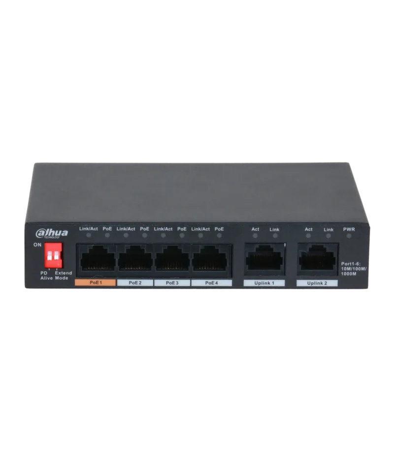 DH-PFS3006-4GT-60 - DAHUA 6-Port Unmanaged Desktop Gigabit Switch