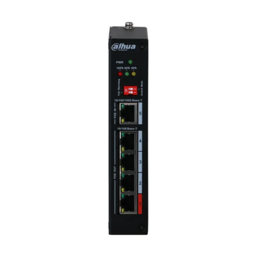 PFT1500 - Dahua 5-Port PoE Extender with 4-Port PoE Out and 1-Port PoE In - Image 2
