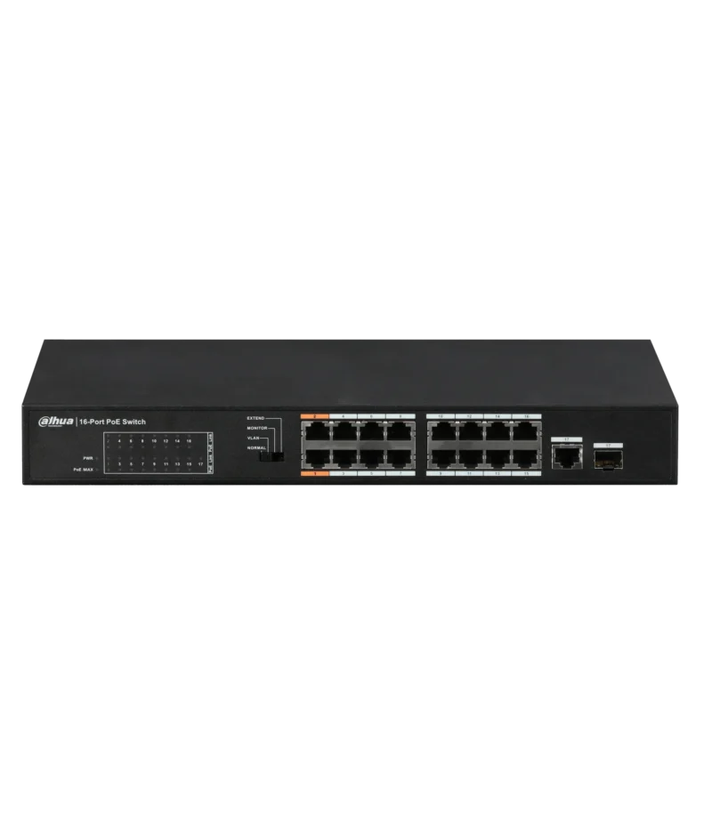 PFS3117-16ET-135 - Dahua 16-Port FE PoE+ Switch