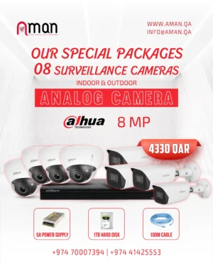 Dahua 8MP 8 Camera Indoor & Outdoor