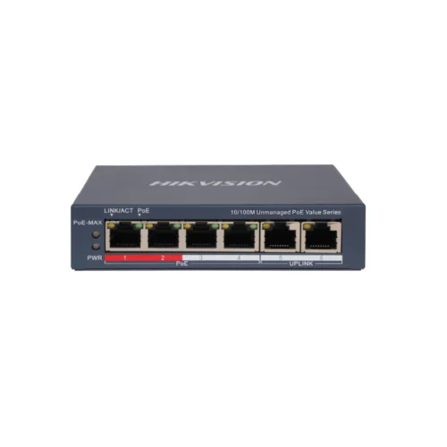 DS-3E0106P-E/M(B) - 4 Port Fast Ethernet Unmanaged POE Switch