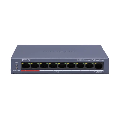 DS-3E0109P-E/M(C) - 8 Port Fast Ethernet Unmanaged POE Switch