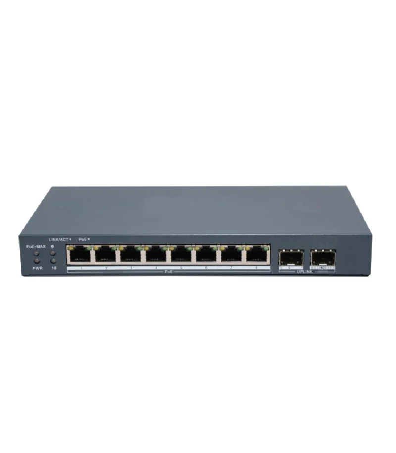 DS-3E1510P-EI/M-8P2F - 8 Port Gigabit Smart POE Switch