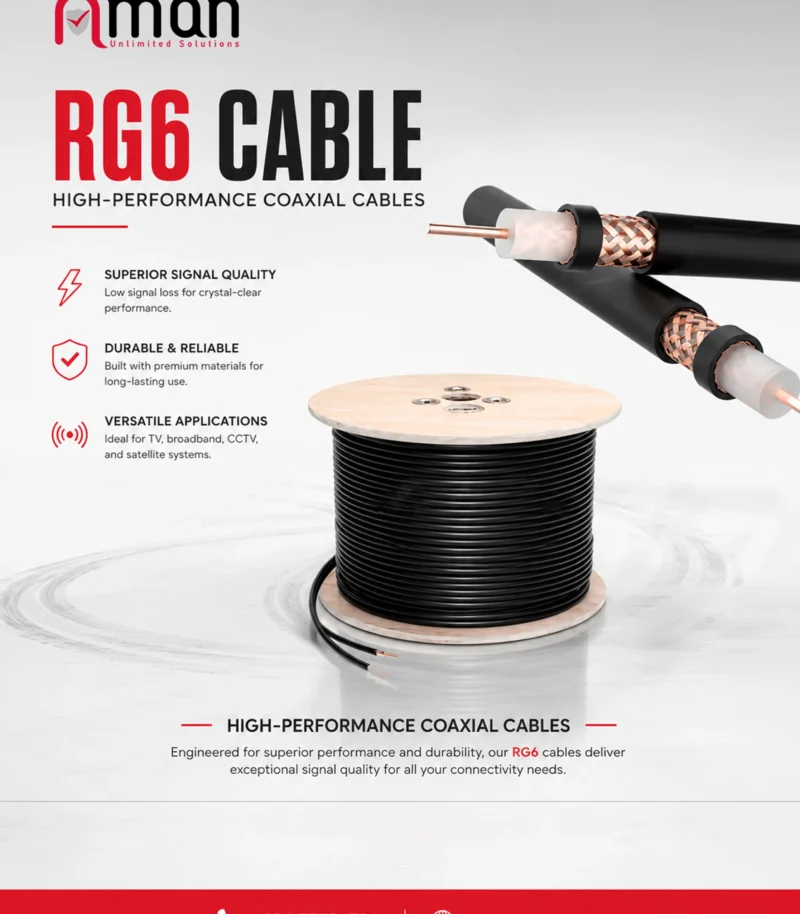 RG6 High-Performance Coaxial Cable - Premium Connectivity